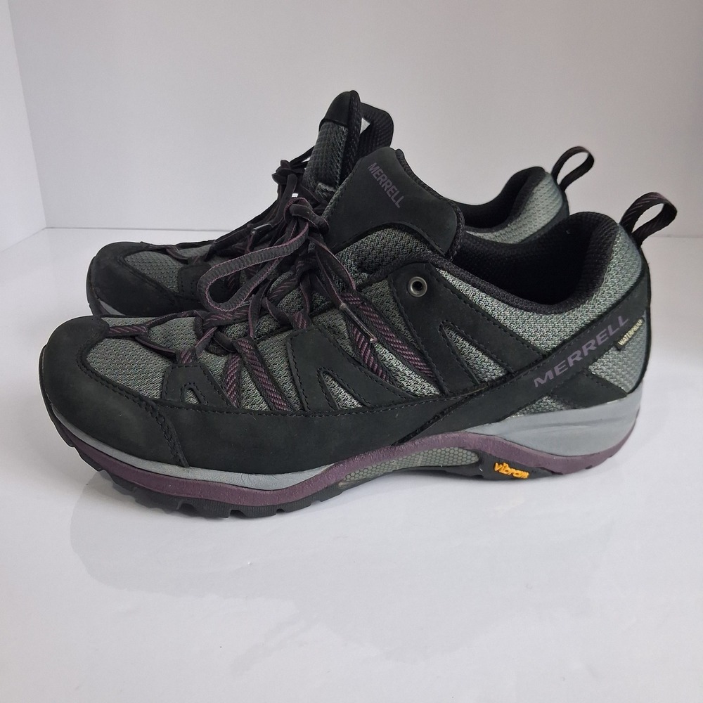 Merrell Women's Black and Purple Athletic Hiking Shoes